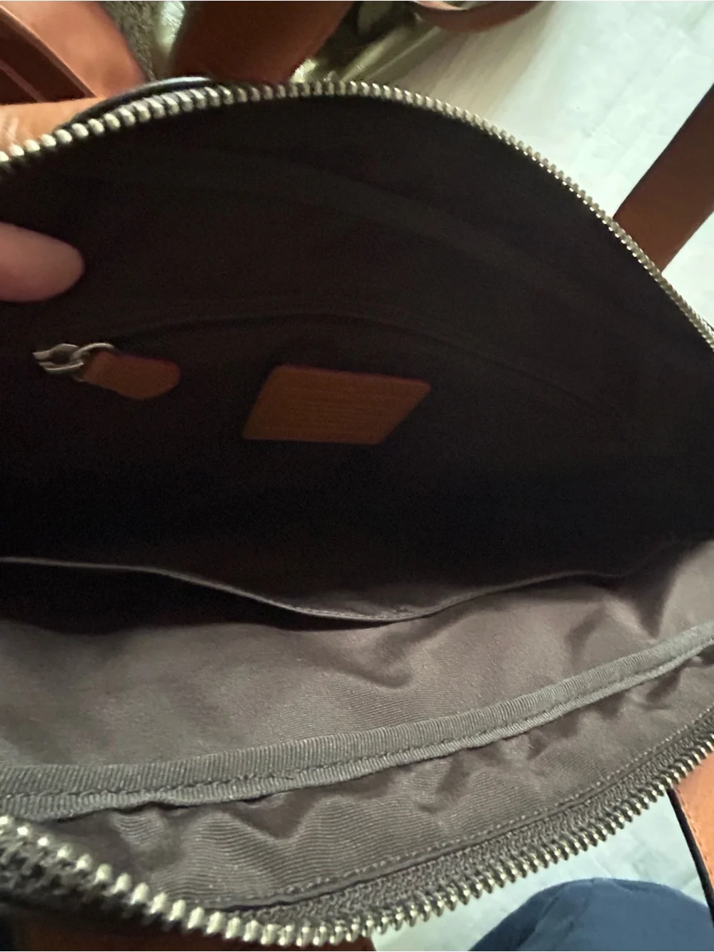 Coach Hamilton Leather Laptop Briefcase with Adjustable Detachable Shoulder